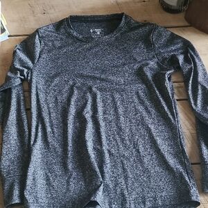 liberty Long Sleeve Heathered Dark Gray Crew